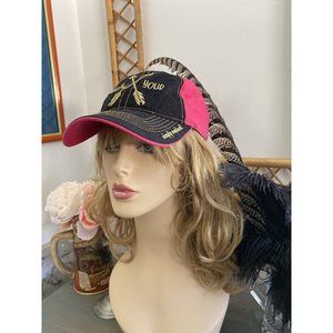 Simply Southern Follow Your Pink Cotton Women's‎ Adjustable Cap Hat Outdoors EUC